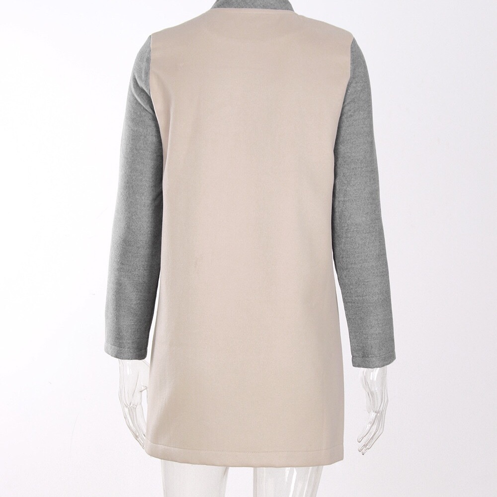 Gray beige jacket coat - Picture 5 of 7